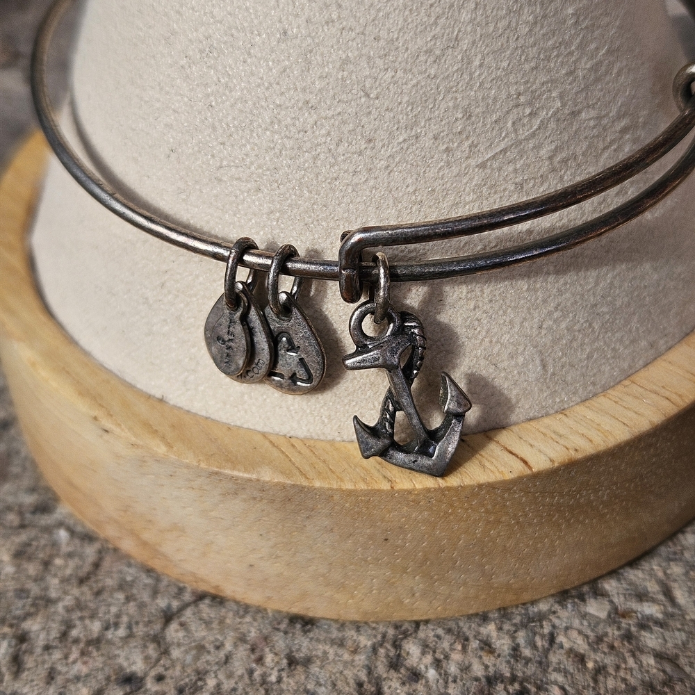 Alex and Ani Silver Nautical Charm Bracelet